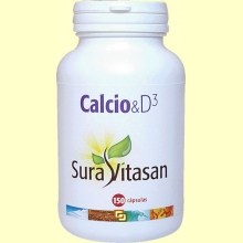 Calcio - Vitamina D3 - Sura Vitasan - 150 cápsulas