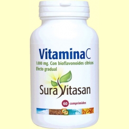 Vitamina C 1000 mg efecto gradual - 60 comprimidos - Sura Vitasan 