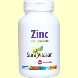 Zinc PVH quelado 25 mg - 100 comprimidos - Sura Vitasan