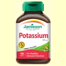 Potassium 100 mg - Potasio - 100 comprimidos - Jamieson