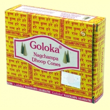 Incienso Nagchampa Dhoop Cones- 10 conos - Goloka