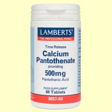 Pantotenato - Vitamina B5 - Lamberts - 60 tabletas