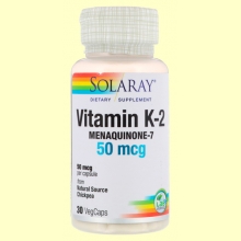 Vitamina K2 - 30 cápsulas - Solaray