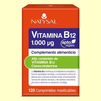 Vitamina B12  - 120 cápsulas - Natysal