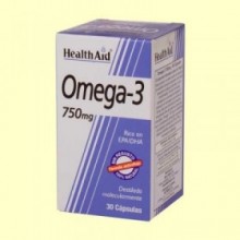 Omega-3 750 mg - 60 cápsulas - Health Aid