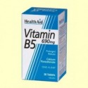 Vitamina B5 (Pantotenato cálcico) 690 mg - 30 comprimidos - Health Aid