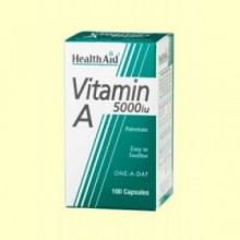 Vitamina A 5000 UI con Vitamina D 400 UI - 100 cápsulas - Health Aid
