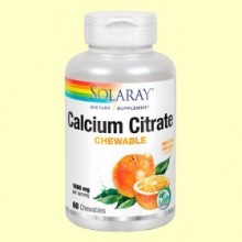 Calcium citrate Chewable - Naranja - 60 comprimidos - Solaray