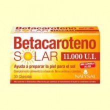 Betacaroteno Solar 11000 UI - 30 cápsulas - Natysal