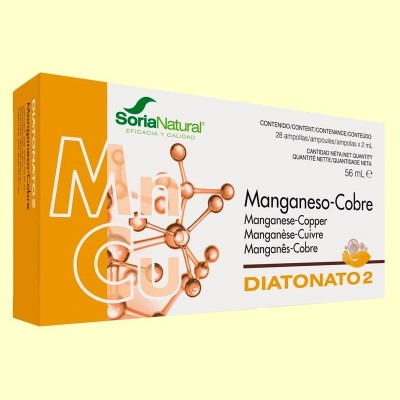 Diatonato 2 - Manganeso y Cobre - 28 ampollas - Soria Natural