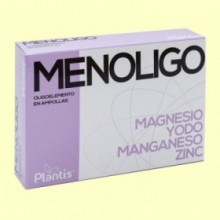 Menoligo - Magnesio Yodo Manganeso y Zinc - 20 ampollas - Plantis