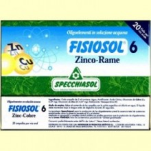 Fisiosol 6 Zinc Cobre - 20 ampollas - Specchiasol 