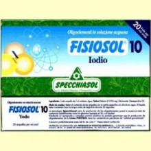 Fisiosol 10 Yodo - Iodo - 20 ampollas - Specchiasol