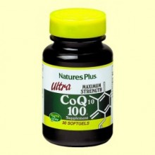 Ultra Coenzima Q-10 100 mg - Coenzima Q10 megapotente - Natures Plus - 30 perlas