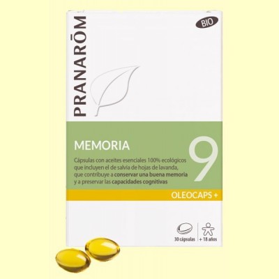 Oléocaps + 9 Memoria Bio - 30 cápsulas - Pranarom