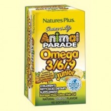Animal Parade Omega 3, 6 y 9 Junior - 90 comprimidos - Natures Plus
