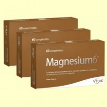 Magnesium6 - 6 sales de magnesio - Pack 3 x 60 comprimidos - Vitae