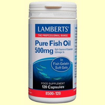 Aceite de Pescado puro 500 mg - 120 cápsulas - Lamberts
