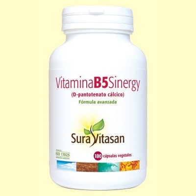 Vitamina B5 Sinergy - 180 cápsulas - Sura Vitasan