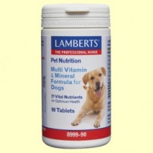 Multi Vitaminas y Minerales - Pet Nutrition para Perros - 90 tabletas - Lamberts