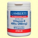 Vitamina E natural 400 UI - 60 cápsulas - Lamberts