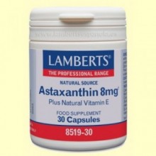 Astaxantina 8 mg con Vitamina E - 30 cápsulas - Lamberts