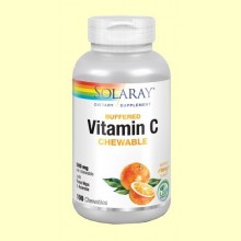 Vitamina C Masticable 500 mg - Sabor Naranja - 100 comprimidos  - Solaray