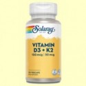 Vitamina D3 y K2 - 120 cápsulas - Solaray