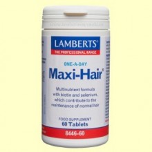 Maxi-Hair® - Piel y Cabello - Multinutrientes - Lamberts - 60 tabletas