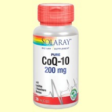 Pure CoQ10  200 mg - 30 cápsulas - Solaray