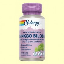 Ginkgo Biloba - 60 cápsulas - Solaray