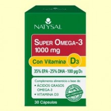 Super Omega-3 1000 mg - 30 cápsulas - Natysal