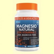 Magnesio Natural con Vitamina C - 60 cápsulas - MSI