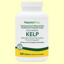 Yodo - Algas Kelp - 300 comprimidos - Natures Plus