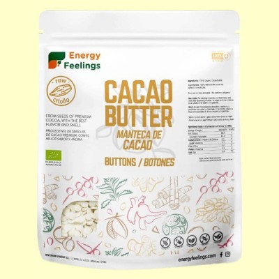 Botones de Manteca de Cacao Eco XL - 500 gramos - Energy Feelings