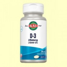 D3 1000 IU - Vitamina D3 - 100 perlas  - Laboratorios Kal