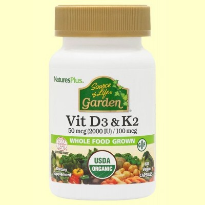 Garden Vitamina D3 & Vitamina K2 - 60 cápsulas - Natures Plus