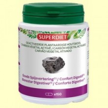 Carbón Vegetal Activado - 150 cápsulas - Super Diet