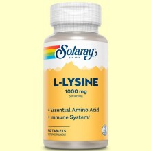 Plus L-Lysine 1000 mg - 90 comprimidos - Solaray