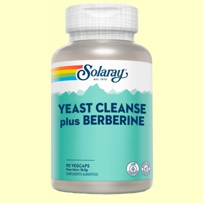 Plus Yeast Cleanse + Berberine - 90 cápsulas - Solaray