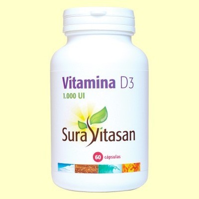 Vitamina D3 1.000 UI - 60 cápsulas - Sura Vitasan